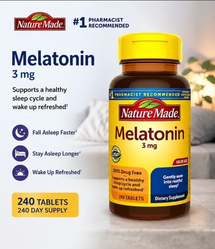 Nature made melatonin 3mg - melatonin,