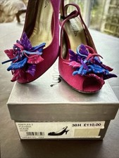 Pair Of Ladies Jane Shilton Raffles 2 Suede Shoes In Fuchsia Size 38.5 ￼