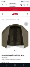 JRC Defender 1 Man Peak Bivvy Overwrap. used  Twice Excellent Condition