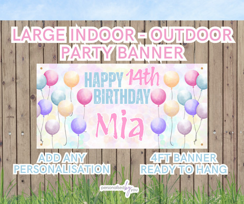Personalised pastel balloons - personalised,