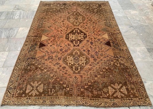 5x8 antique afghan wool - ft,
