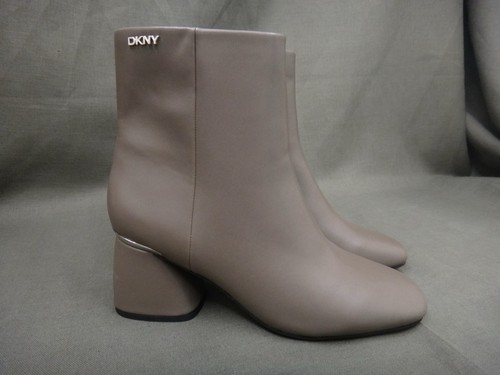 Dkny faux leather taupe - leather, ankle