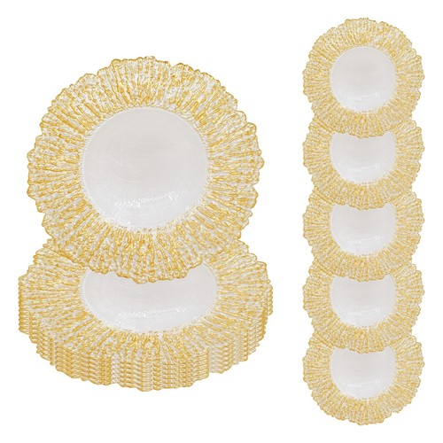 Glass charger plates christmas - glass,