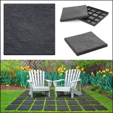 Square stomp stone - grey, slate
