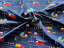 Digger fireman car on blue