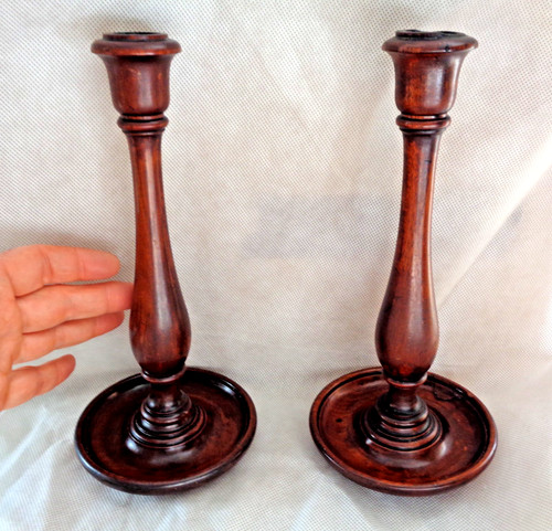 Pair genuine georgian turned - georgian,