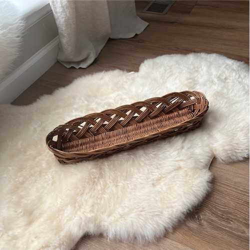 Vintage wicker baguette - baguette, bread
