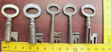 Group of Five Antique warded padlock / Box keys - Late 1800's to early 1900's