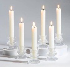 10x Clear Glass Taper Candle