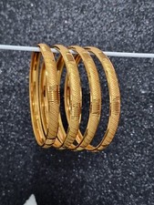 22k gold plated Indian bangles women's fashion ethnic jewellery  4 set Bangles