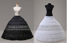 6-HOOP Ball Gown Wedding Dress Bridal Prom Crinoline Petticoat Slips Very Full