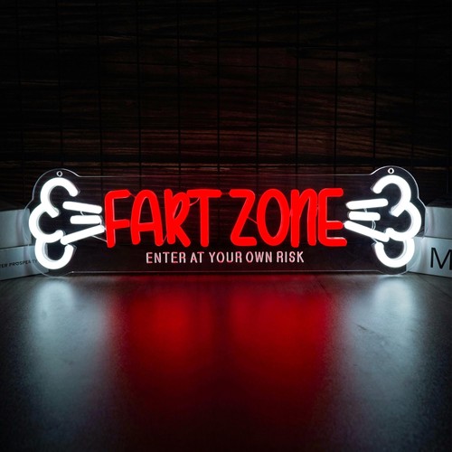 Fart zone neon sign enter - zone, at