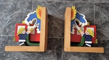 Handmade Wooden Fire Men Bookends