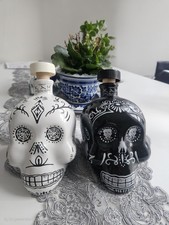 Kah Tequila Empty Ceramic Bottle Skull 700ml