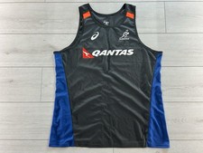 Australia Wallabies Men’s Rugby ASICS Training Vest Warm Up Gym Size XXXL