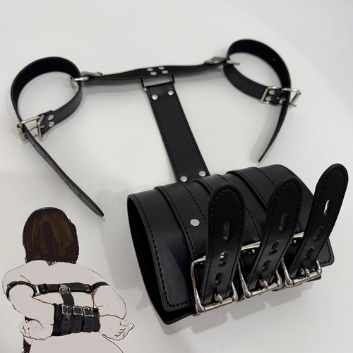 Bondage body harness handcuffs - body,