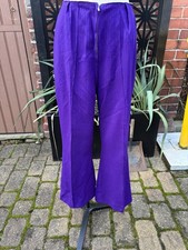 vintage ladies Purple Flared  trousers 10