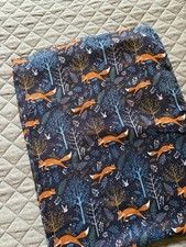 Peony® Womens Foxes Print Scarf Ladies Fashion Scarves Navy Blue Fox