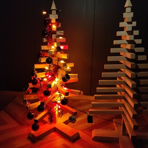 Wooden christmas tree for home - tree,