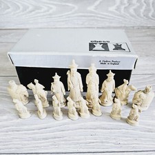 Vintage Carlton Chinese Chess Set Green And Ivory Made In England