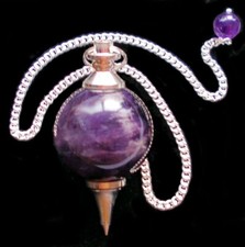Amethyst ball dowsing pendulum - dowsing,
