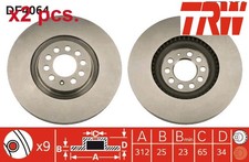 X2 PCS FRONT BRAKE DISC SET