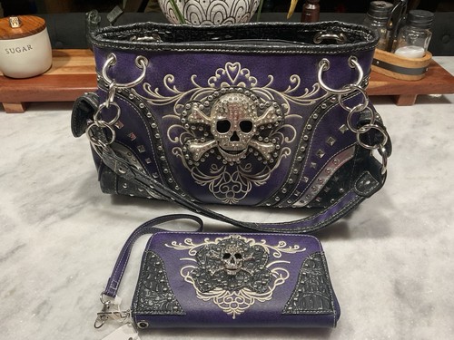 Rhinestone skull bag concealed - rhinestone,