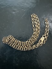 Vintage 9K Gold Faceted Oval Belcher Chain Necklace – Sheffield - 20", 4.62g