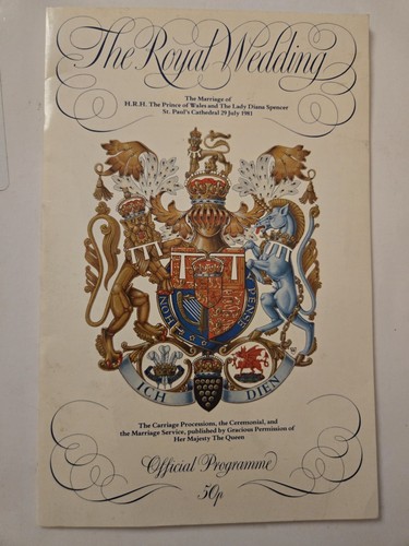 1981 royal wedding programme - 1981,