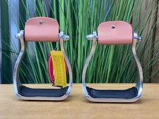 Showman Youth / Pony Size Aluminum Western Saddle Stirrups w Rubber Treads ~ NWT