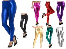 Ladies Mid Waisted Wet Look