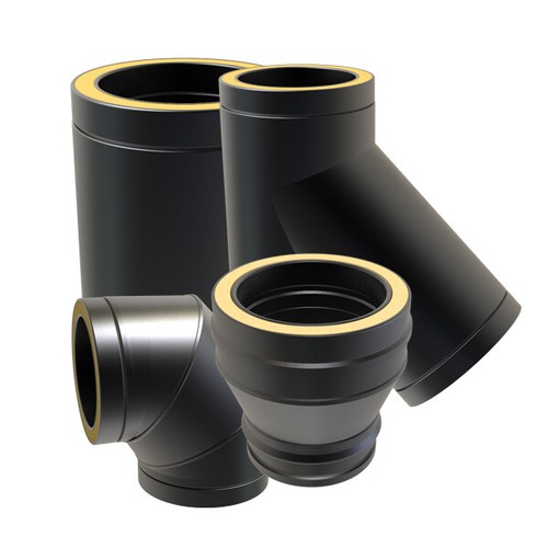 Twin wall insulated flue - insulated,