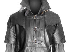 Mens Real Cow Leather Coat Goth Matrix Steampunk Style Trench Coat Van Helsing