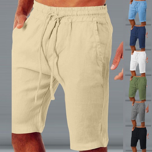 Mens cotton linen elastic - mens,