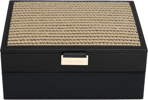 Stackers black raffia - black,