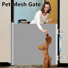 Retractable Pet Dog Gate Safety Guard Folding Baby Toddler Stair Gates Isolation