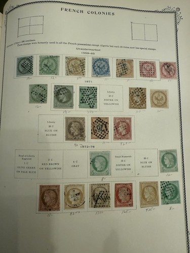 French colonies postage stamps - french,