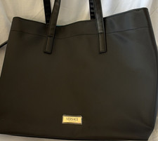 Versace Black Tote Bag, Double