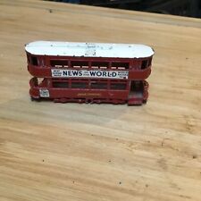 MATCHBOX Custom LESNEY #3 London Tram RED News World Diecast Model CODE3#133