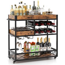Home Bar Serving Cart 3-Tier