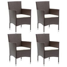 4x Garden Dining Chairs Poly