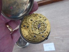 LONDON MAKER E.NORTON FUSEE VERGE PAIR CASED POCKET WATCH