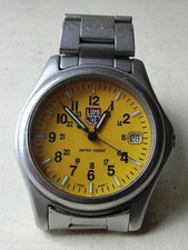 Luminox  Men's Wristwatch H3 MBM.  Stainless Steel Bracelet. Yellow Dial. RARE