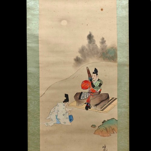 Old japanese scroll - old, samurai