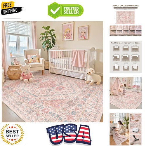 Pink rug 5x7 - area, rugs