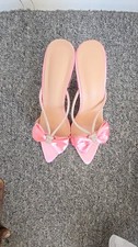 Comfortable Pink Bow Heels