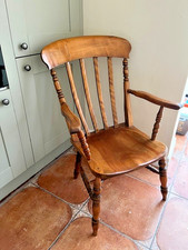 Antique 19th Century Satinwood Farmhouse Kitchen Chair