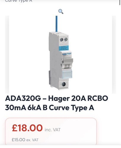 Da320g hager 20a rcbo 30ma - 20a,