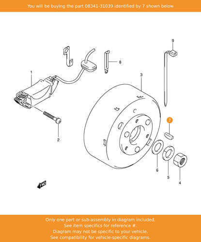 Suzuki key 08341 - key,, oem