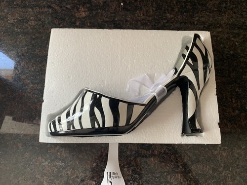 Giant zebra print spike heel - print,